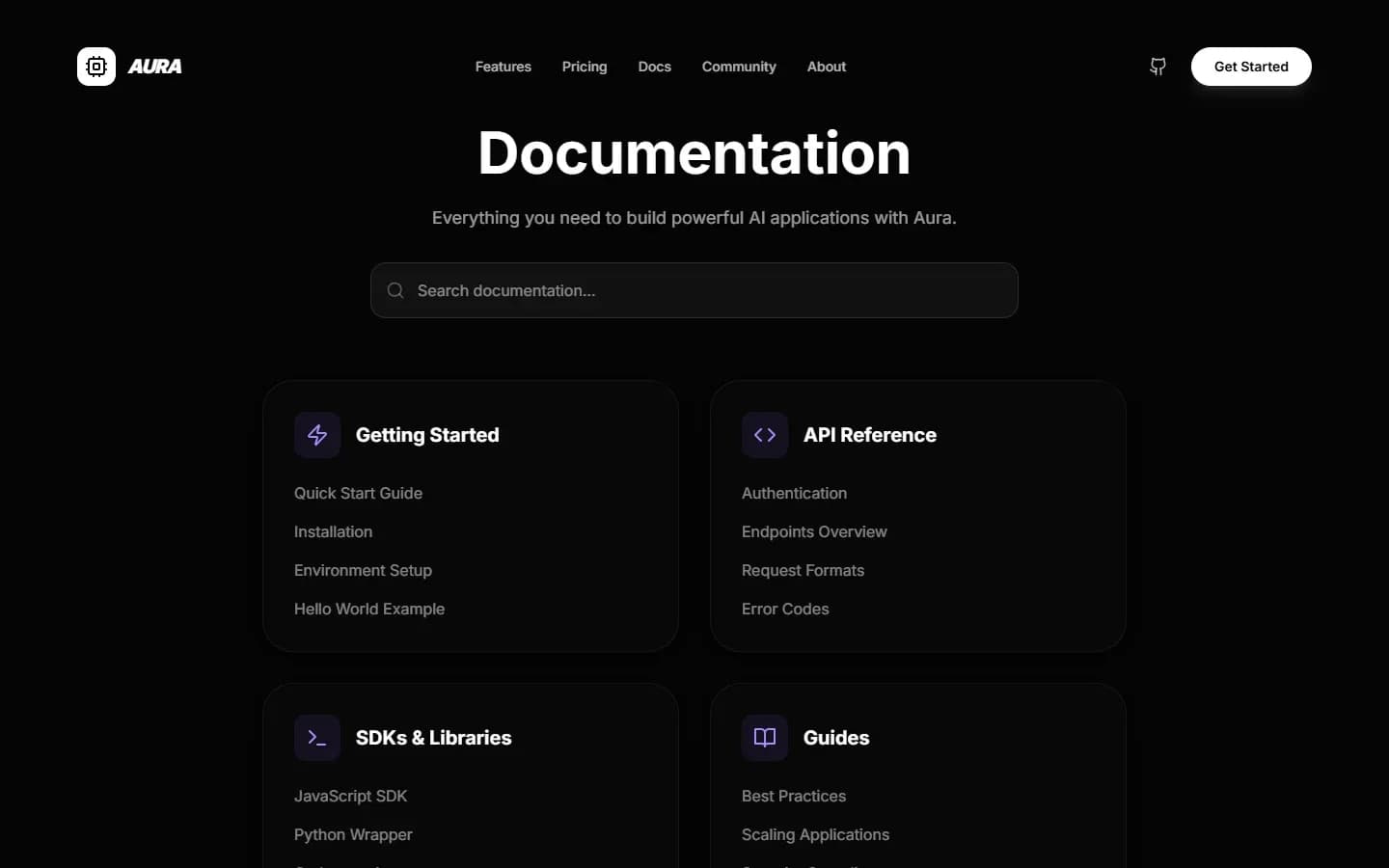 Aura — AI SaaS Landing Page — screenshot 2