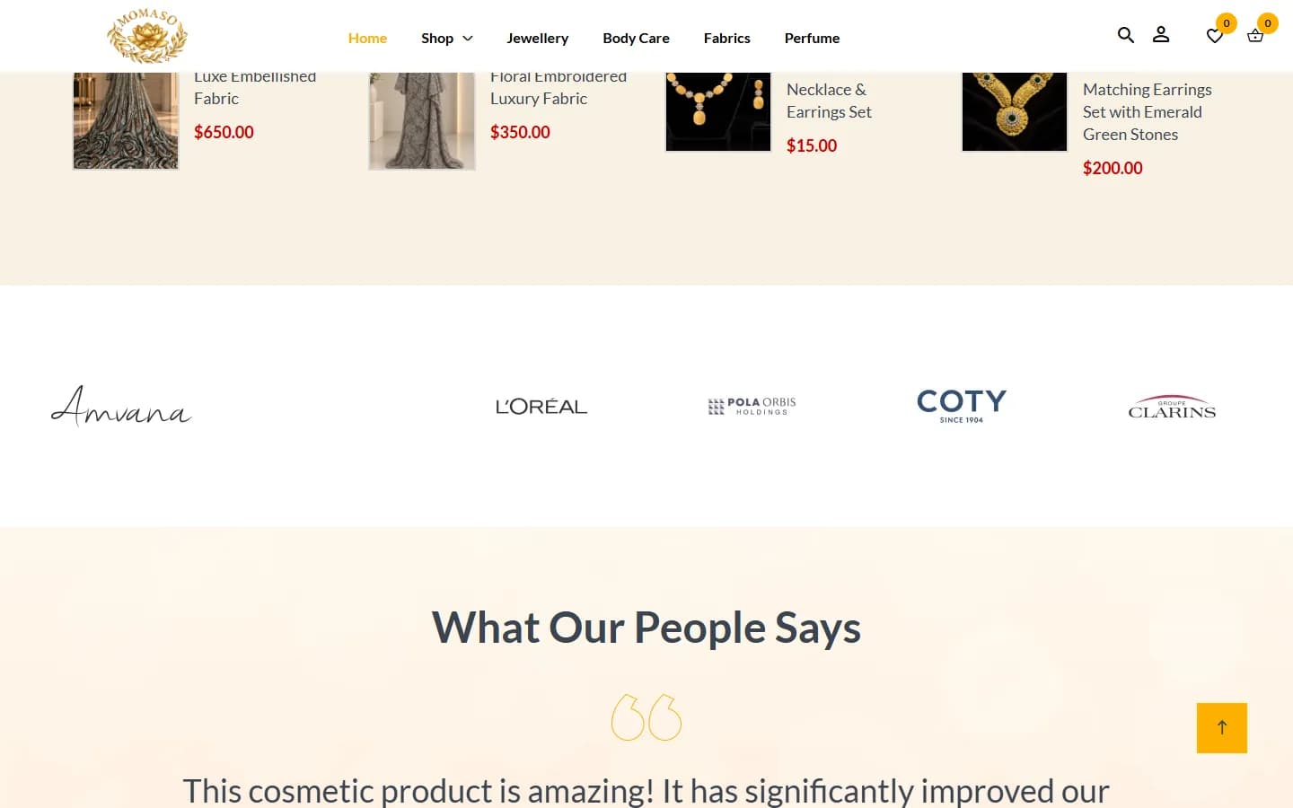 MOMASO — Beauty, Jewellery & Fabrics Online Store — screenshot 3