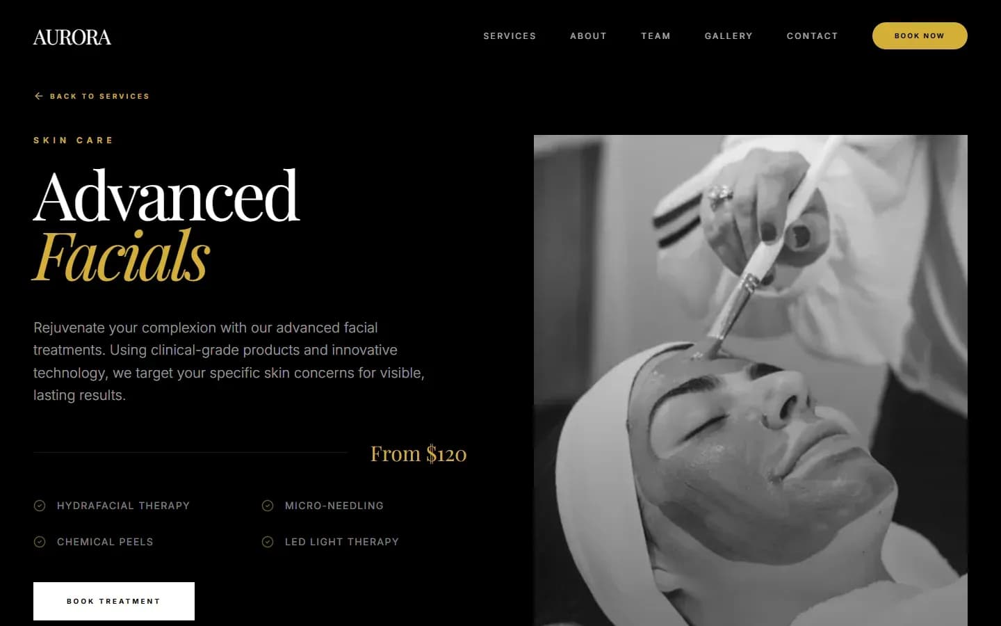 Aurora — Salon & Beauty Website — screenshot 1