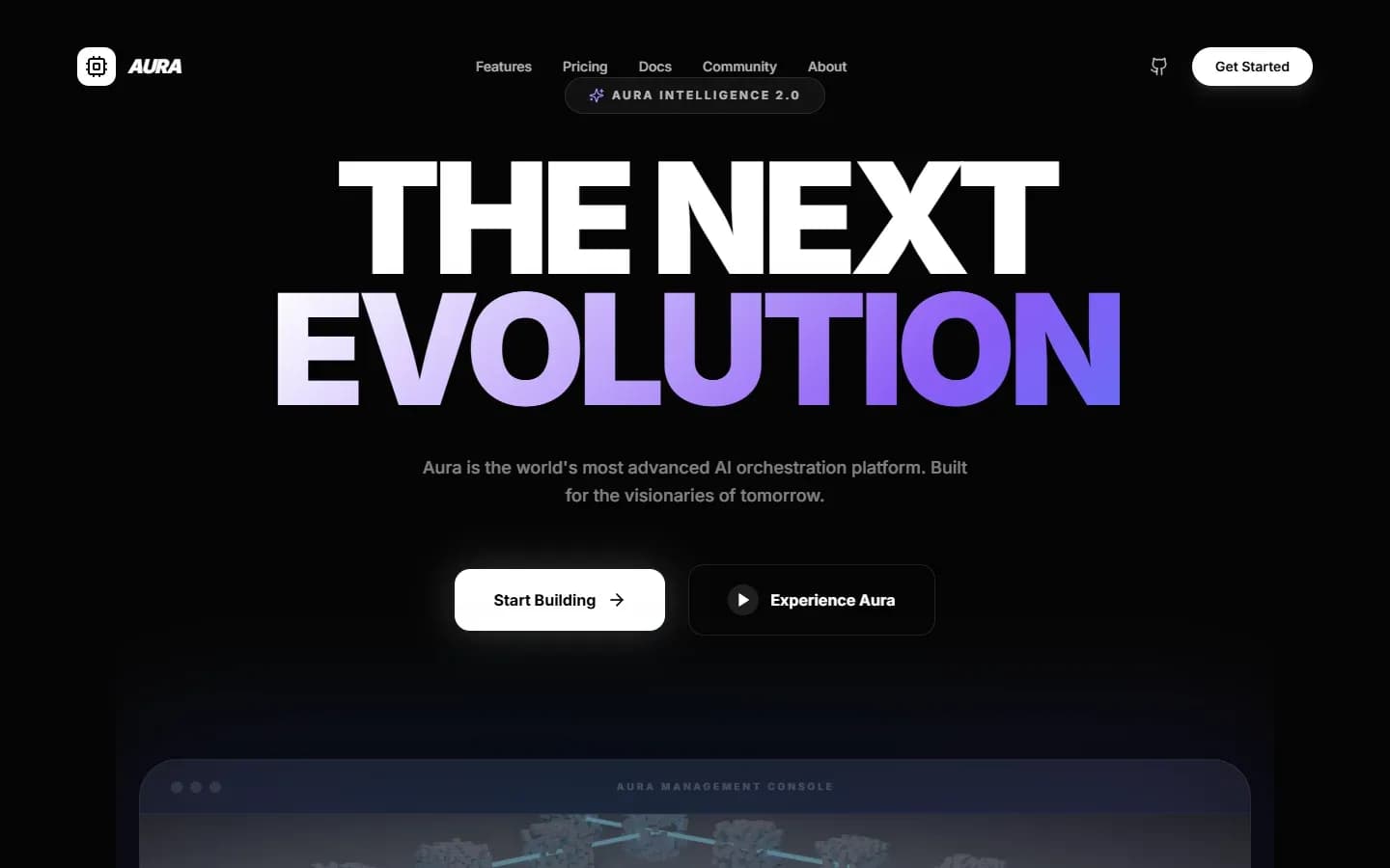 Aura — AI SaaS Landing Page — screenshot