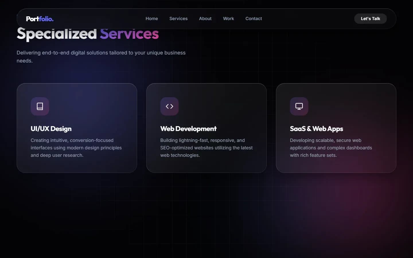 Portfolio — Freelancer & Developer Website — screenshot 1