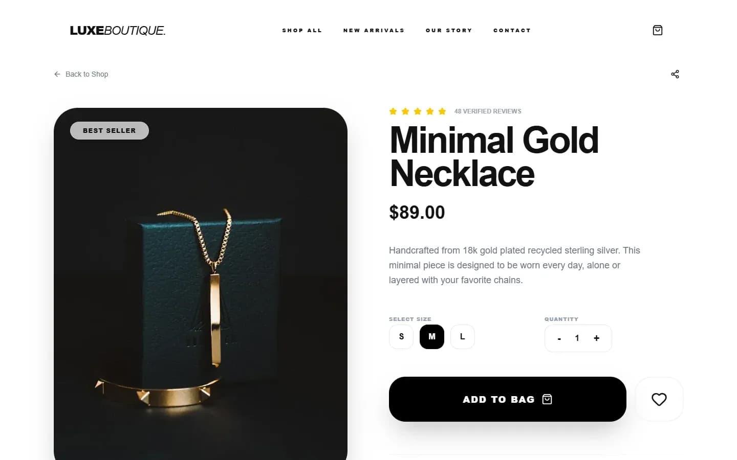 LuxeBoutique — Online Shop for Instagram Sellers — screenshot 2